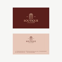 Editable business card template vector corporate identity design