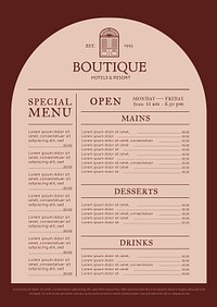 Editable restaurant menu template psd corporate identity design