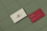 Retro business card mockup psd corporate identity design