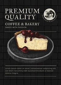 Editable poster template vector in business theme corporate identity design for pastry shop
