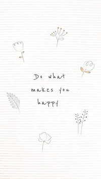 Do what makes you happy text vector on aesthetic beige background