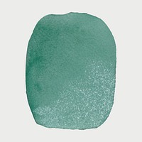 Green watercolor brush stroke vector