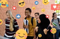 Popular high school students psd with social media remix