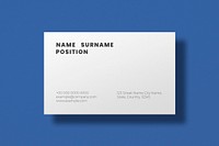 Simple business card mockup psd in white tone