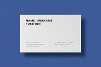 Simple business card mockup vector in white tone