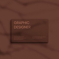 Luxury business card mockup psd in brown tone
