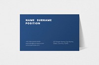 Simple business card mockup psd in simple blue tone