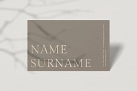 Luxury business card mockup psd in brown tone