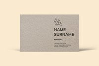 Business card mockup psd in beige tone