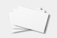 Blank business card mockup vector in white tone