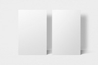 Blank business card mockup psd in white tone with front and rear view