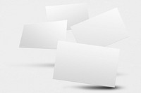 Blank business card mockup psd in white tone with front and rear view