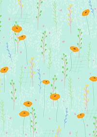 Bright poppy pattern psd background poster