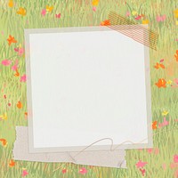 Frame vector on a blooming spring field