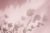Pink background psd with floral field shadow