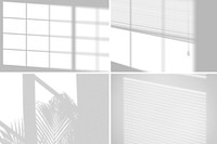 Aesthetic window shadow overlay psd set