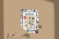 Cosmetic business poster mockup psd in luxurious botanical theme advertisement