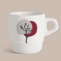 Mug mockup psd of scenic nature