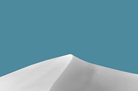 Creative background of minimal gray mountain on navy blue scene