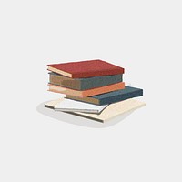 Classic book stack vector isolated on white