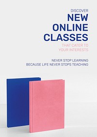 New online classes template psd future technology