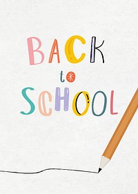 Back to school vector cute lettering phrase