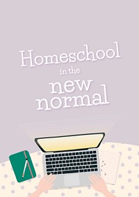 Homeschool template psd in the new normal through e-learning system