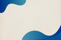 Blue curved border psd on simple background