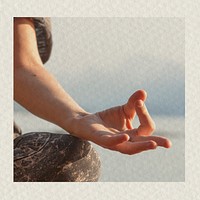 Meditation hand textured background health and wellness remixed media