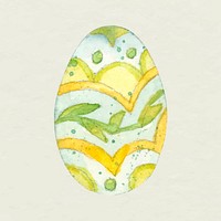 Easter egg vector design element cute watercolor illustration