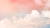 Pastel background vector of sky in feminine style