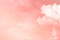 Cute peach background psd with clouds