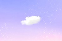 Cute background psd with white cloud