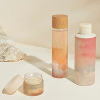 Cosmetic jars and bottles of beauty product