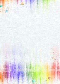 Tie dye background psd with rainbow watercolor border