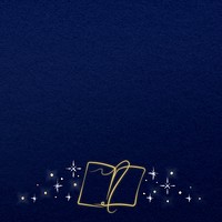 Blue background psd with doodle tome book