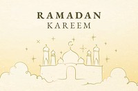 Ramadan greeting illustration for social media banner