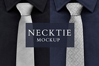 Men&rsquo;s necktie mockup psd business wear apparel ad