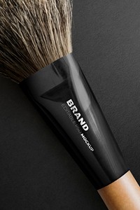 Makeup brush mockup psd for cosmetic brand