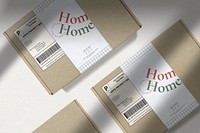 Christmas paper box mockup, package delivery psd