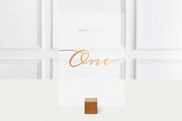 Table card mockup psd for restaurant reservation