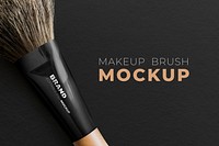 Makeup brush mockup psd for cosmetic brand