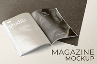 Editable magazine mockup psd advertisement