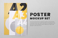 Poster mockups psd in various sizes