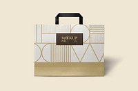 Shopping paper bag mockup, luxury design psd