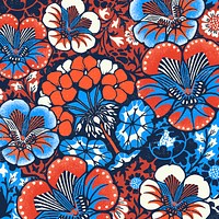 Vintage batik floral pattern psd