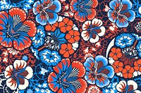 Vintage batik floral pattern vector