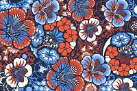 Vintage batik floral pattern psd