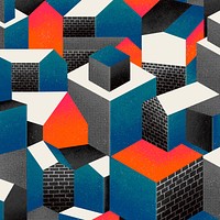 Bauhaus inspired pattern background illustration