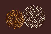 Dotted circle design psd in brown tone